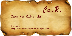 Csurka Rikarda névjegykártya